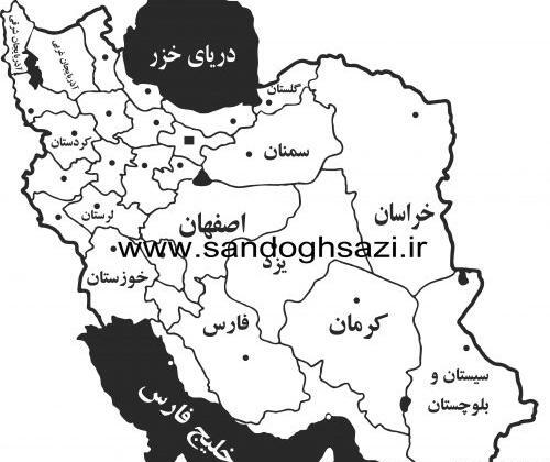 عکس نقشه ایران سیاه شده
