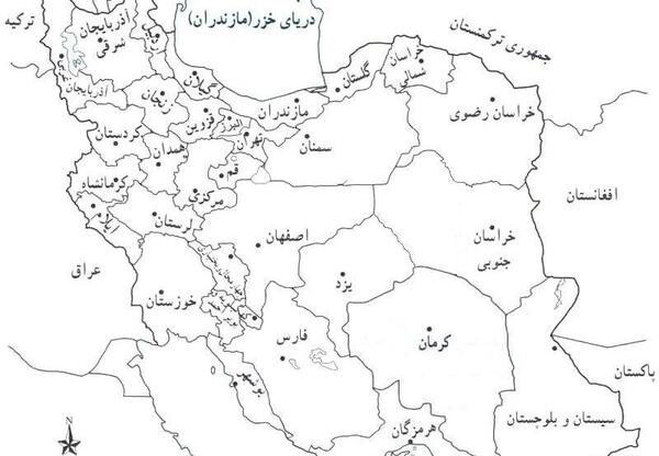 عکس نقشه ایران سیاه شده