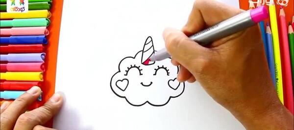 عکس نقاشی ساده و زیبا ابر