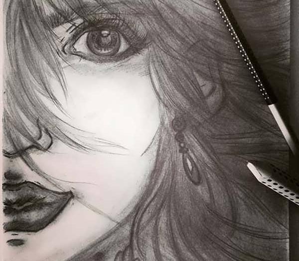 عکس نقاشی دخترانه هنرمندانه