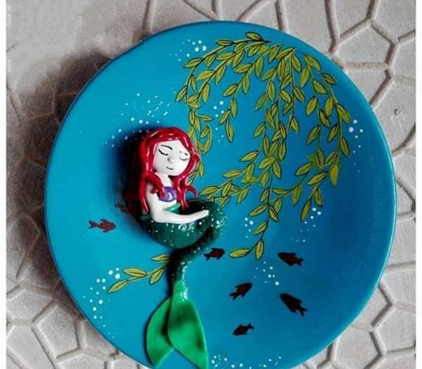 عکس نقاشی زیبا روی سفال