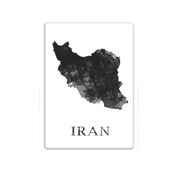 عکس نقشه ایران سیاه با کیفیت بالا