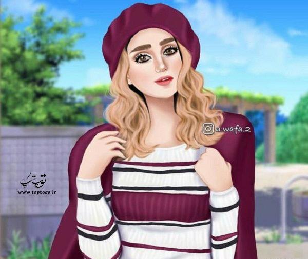 عکس نقاشی دخترونه فانتزی کیوت