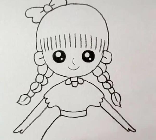 عکس نقاشی دختر ساده