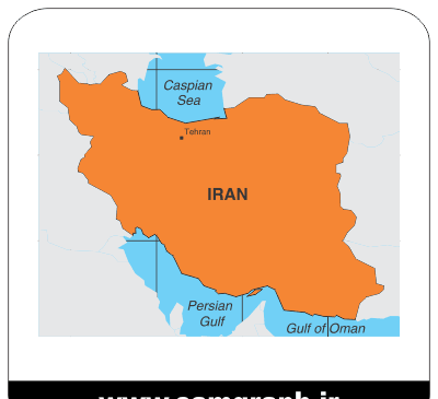 عکس نقشه ایران سیاه با دریا