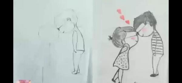 عکس نقاشی فانتزی عاشقانه دختر و پسر