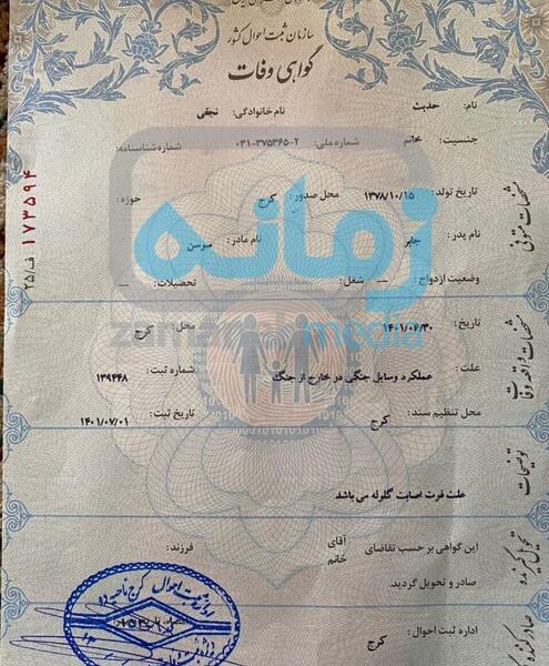 عکس های تیر خورده حدیث نجفی