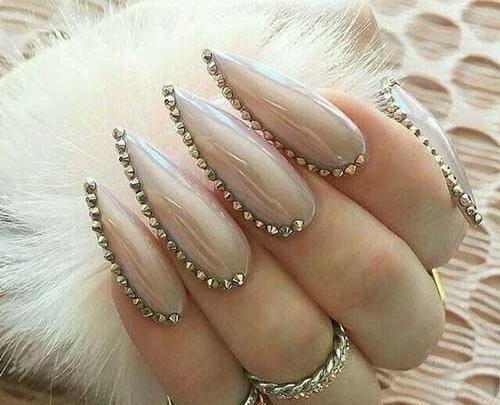 عکس مدل فرنچ ناخن کله قندی