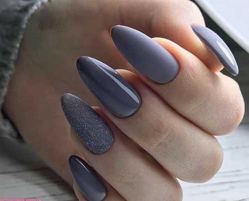 عکس مدل ناخن ساده تیره