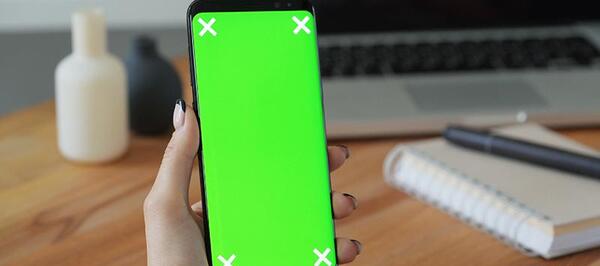 عکس گوشی صفحه سبز