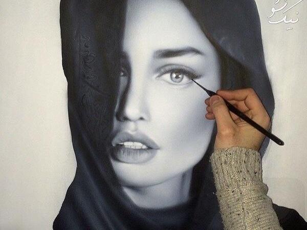 عکس نقاشی زیبا چهره