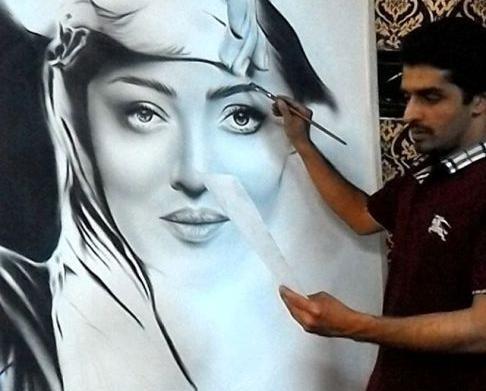 عکس نقاشی زیبا چهره