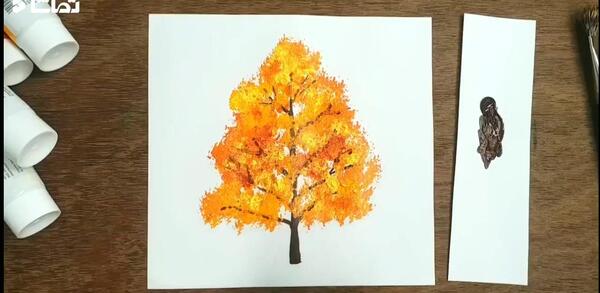 عکس نقاشی دختر پاییزی