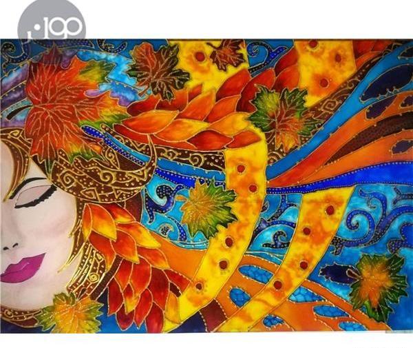 عکس نقاشی دختر پاییزی