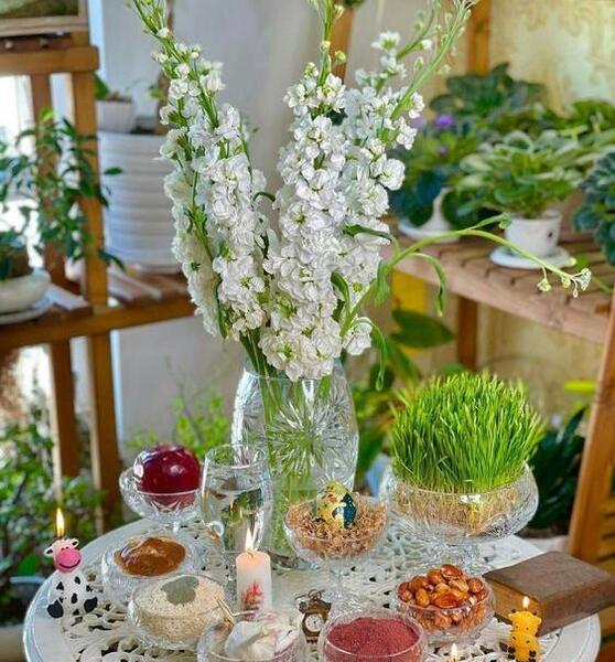 عکس نقاشی ساده سفره هفت سین