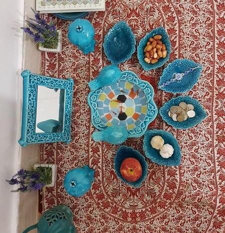 عکس نقاشی ساده سفره هفت سین