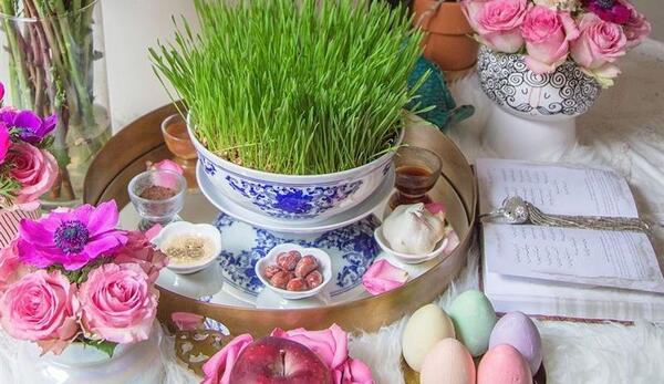 عکس نقاشی ساده سفره هفت سین