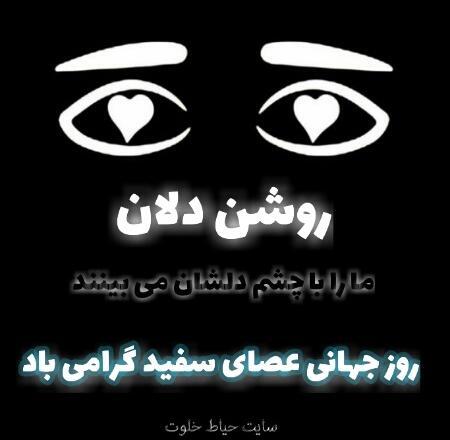 عکس روز جهانی نابینایان (عصای سفید)