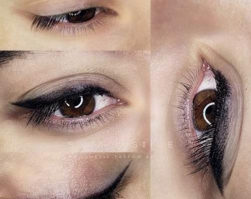 عکس تاتو خط چشم عربی