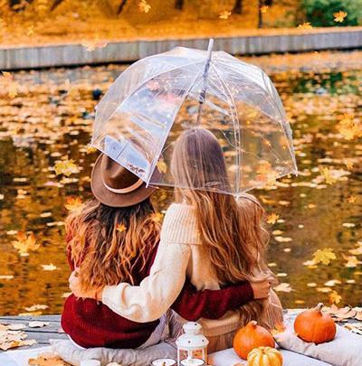 عکس پروفایل پاییزی چتر