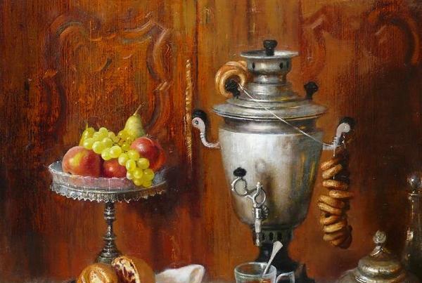 عکس نقاشی ساده سماور