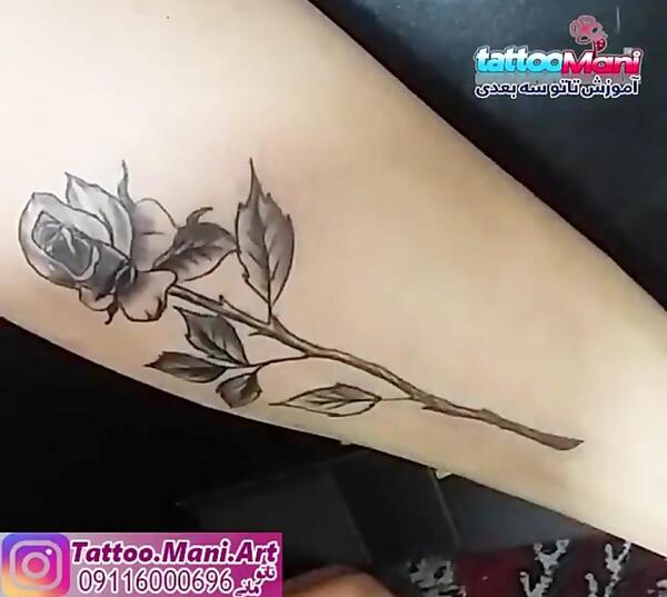 عکس تاتو گیتار روی دست