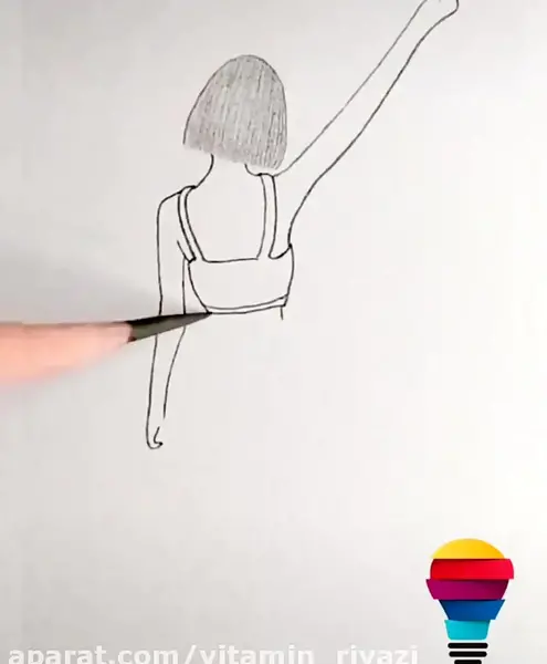 عکس نقاشی سیاه قلم راحت و ساده