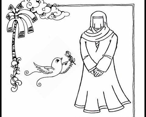 عکس نقاشی ساده حضرت فاطمه