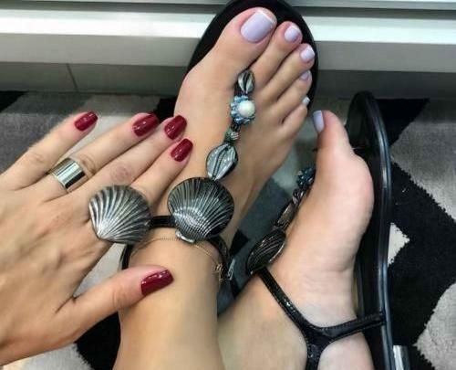 عکس مدل ژل ناخن پا