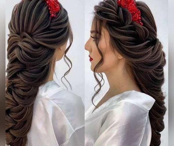 عکس شینیون مو عروس باز