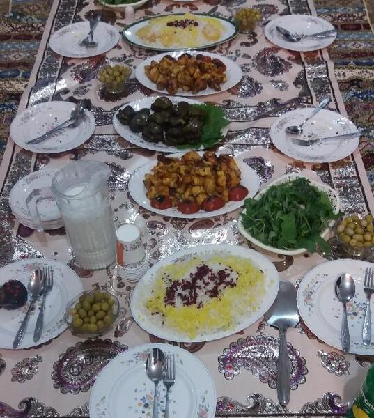 عکس سفره افطار قدیمی