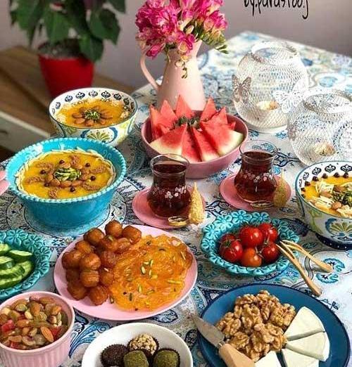 عکس سفره افطار قدیمی
