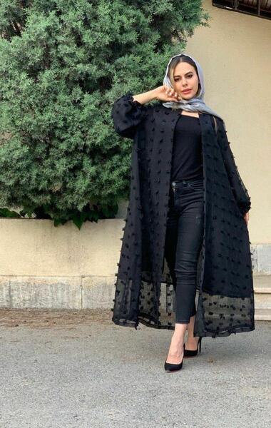 عکس های مانتو حریر جلو باز