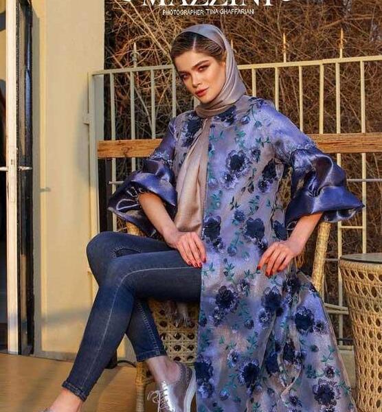 عکس های مانتو حریر جلو باز