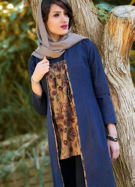 عکس های مانتو حریر جلو باز
