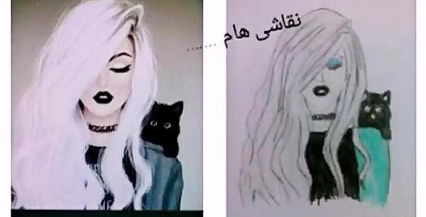 عکس نقاشی دختر شیطان