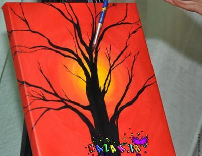 عکس نقاشی زیبای غروب