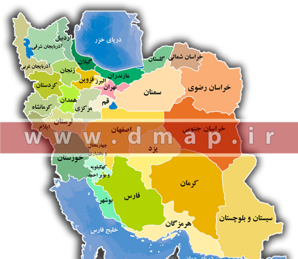 عکس نقشه ایران استان ها