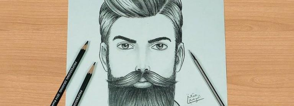 عکس نقاشی ساده چهره پسر