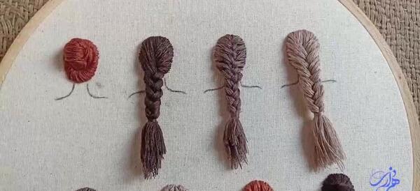 عکس گلدوزی شینیون مو