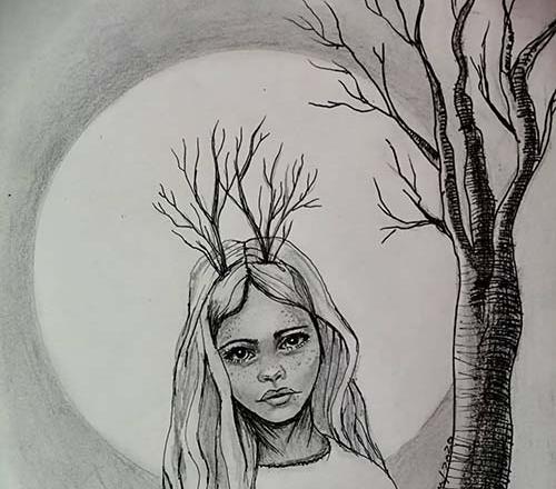 عکس نقاشی زیبا غمگین