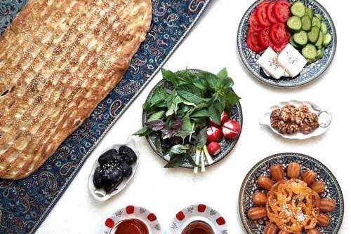 عکس از سفره افطاری ساده