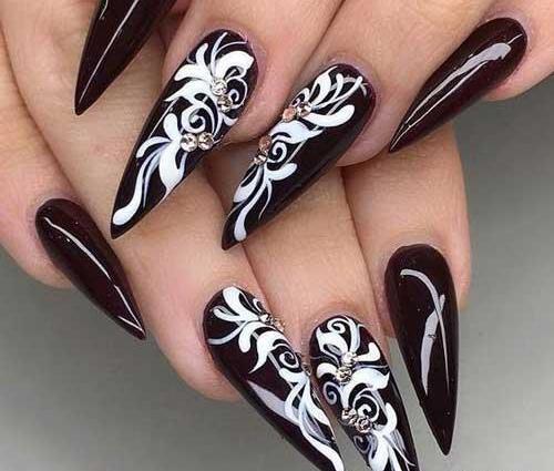 عکس طرح ناخن بلند