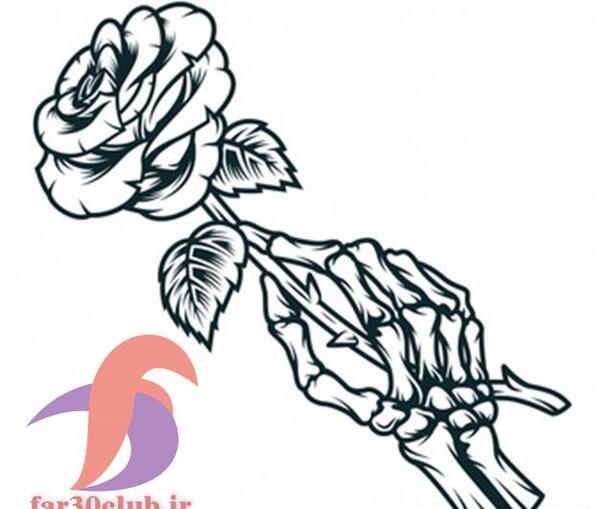 عکس طرح تاتو مردانه گل