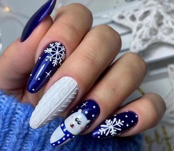 عکس طرح ناخن جدید زمستانی