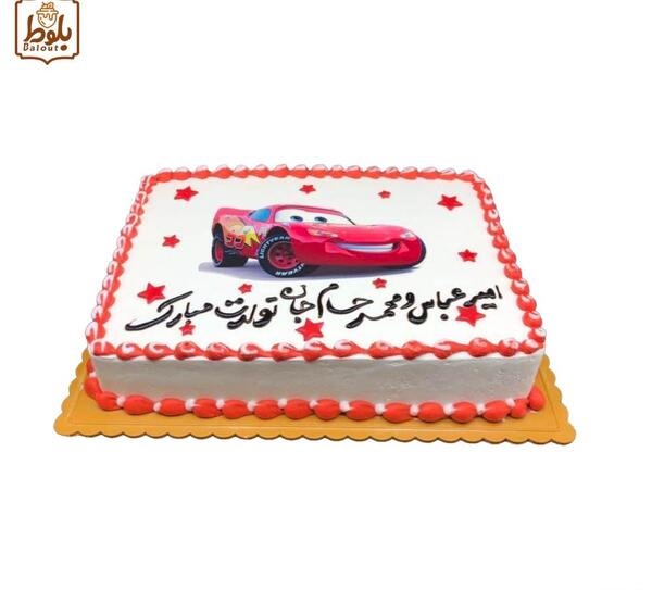 عکس ماشین مک کویین روی کیک