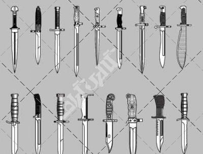 عکس طرح تاتو شمشیر ساده