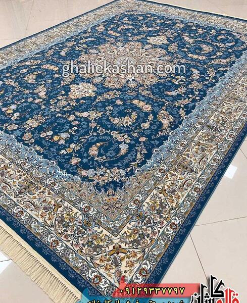 عکس طرح ناخن آبی کاربنی