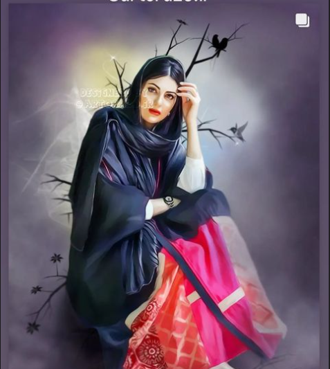 عکس نقاشی دخترانه خیلی خوشگل