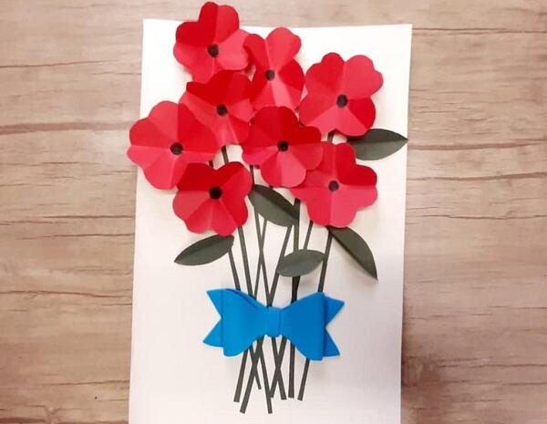 عکس نقاشی گل برای روز پدر